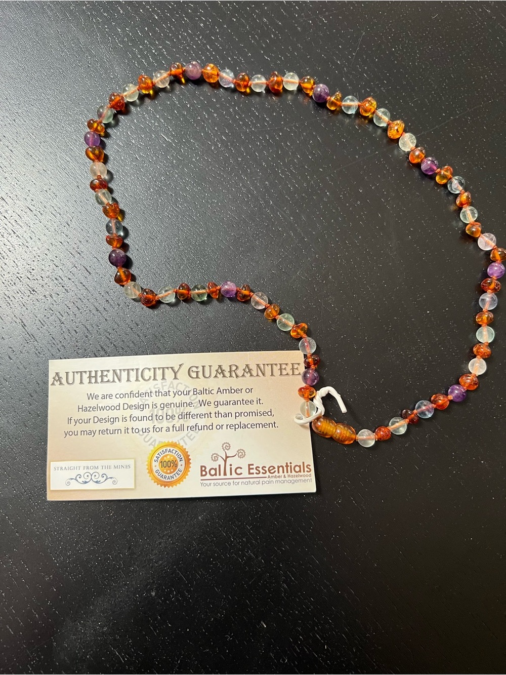 Amber & Multi-Gemstone Beaded Necklace